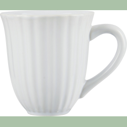 Krus m/riller Mynte Pure White