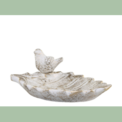 Fuglebad med guld m�nster