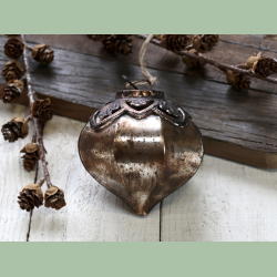 Glas drbe med metal top