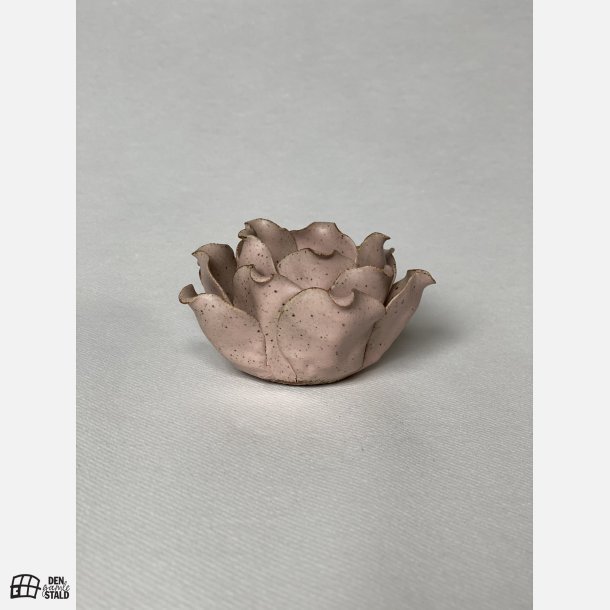Rosa keramik lysestage
