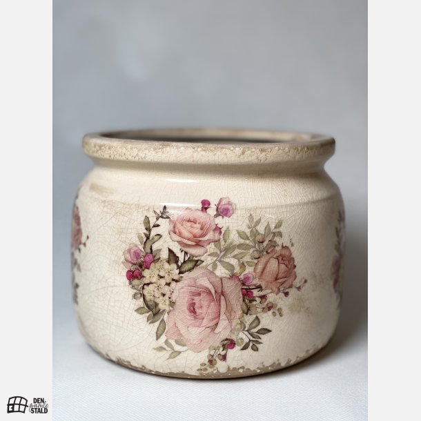 Stor keramik skjuler med roser