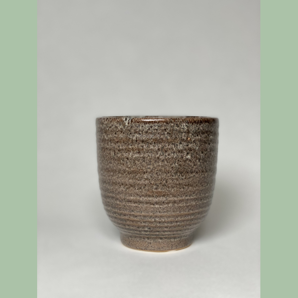 Brun keramik krukke 15x15