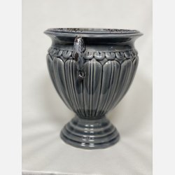 Bl keramik potte med rer