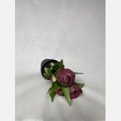 Tulipan i sort plast potte