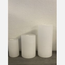 Rustikt hvidt bloklys stor