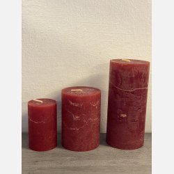 Rustikt mrkerdt bloklys stor 