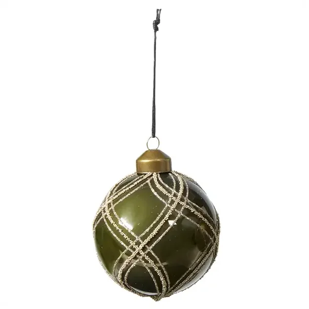 Olivengrn julekugle